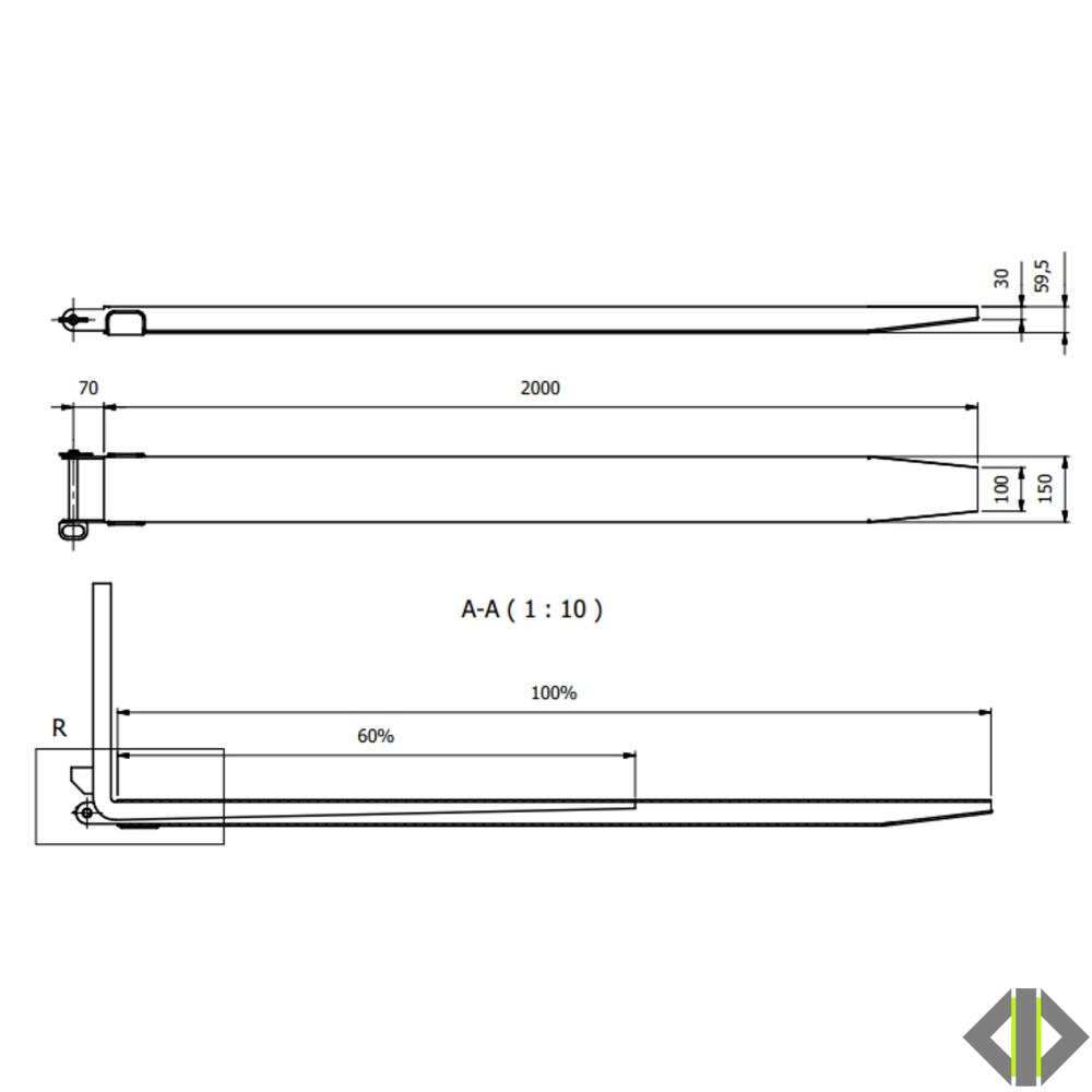 GARFO PROLONGADOR PARA EMPILHADEIRA