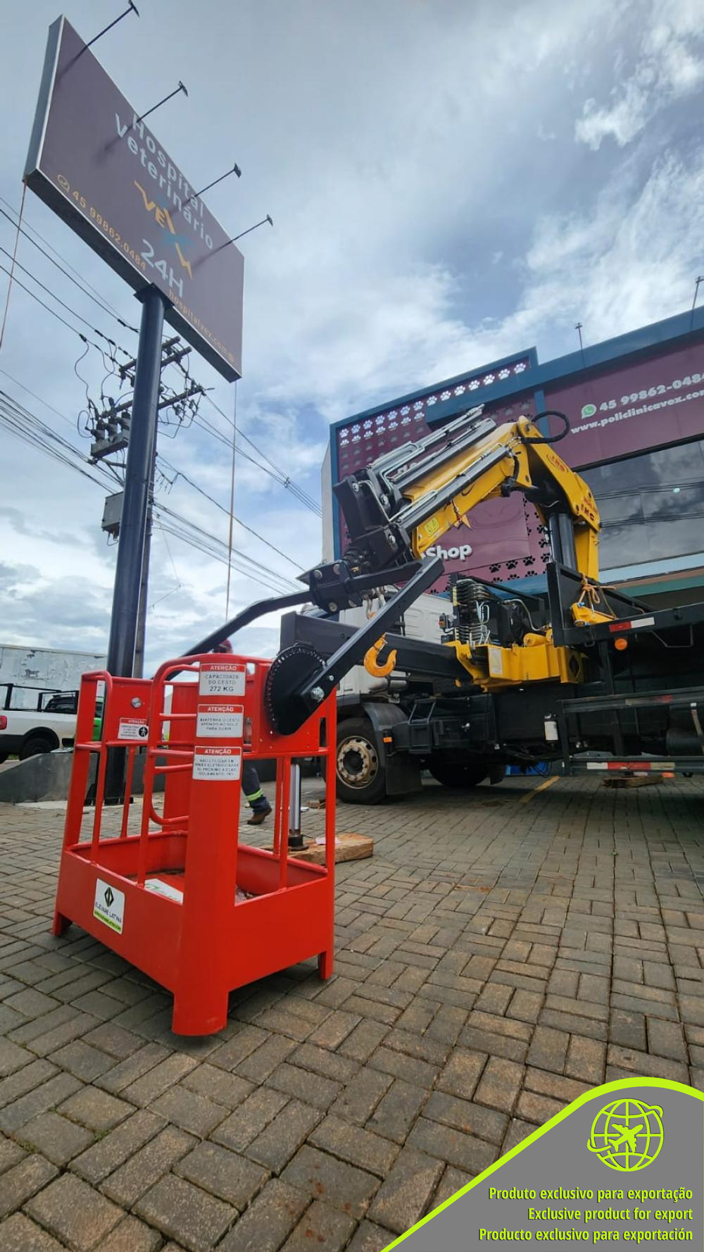 CESTO METÁLICO ACOPLADO  PARA GUINDASTE