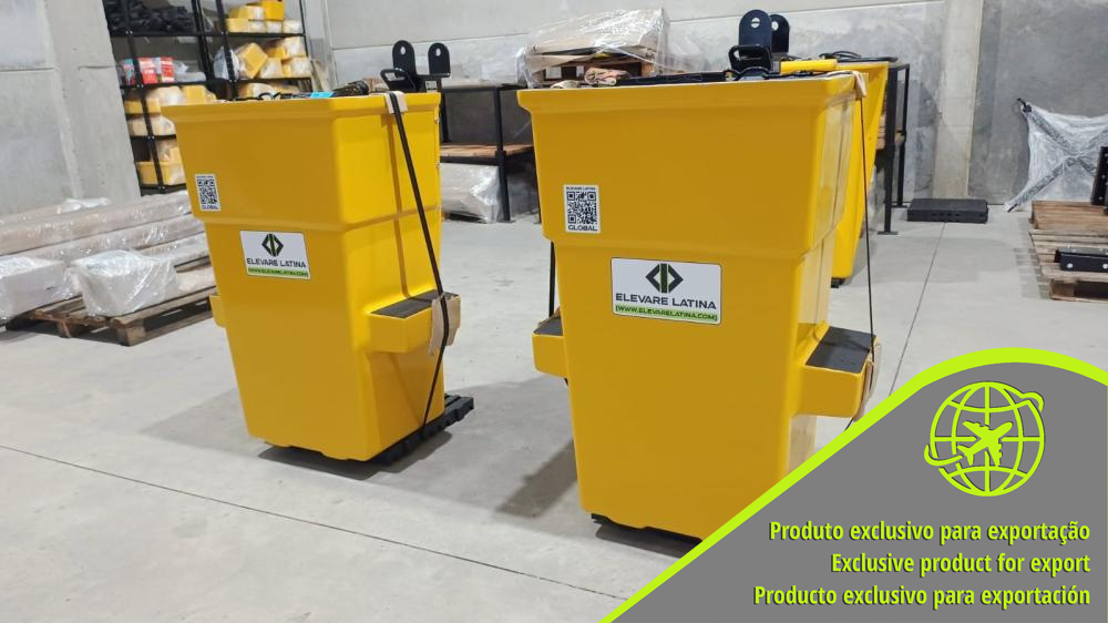 CESTO EM FIBRA ACOPLADO PARA GUINDASTE