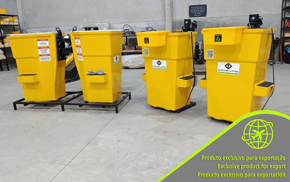 CESTO EM FIBRA ACOPLADO PARA GUINDASTE