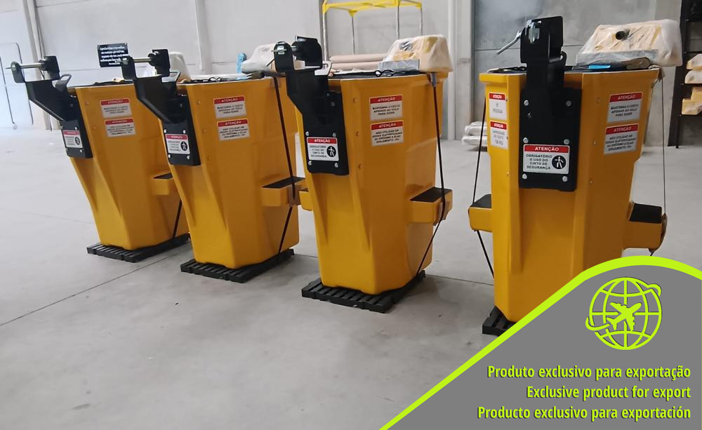 CESTO EM FIBRA ACOPLADO PARA GUINDASTE