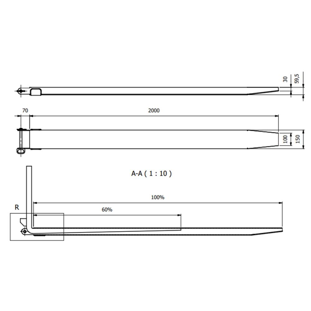 GARFO PROLONGADOR PARA EMPILHADEIRA