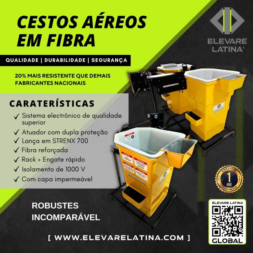 CESTO EM FIBRA ACOPLADO PARA GUINDASTE